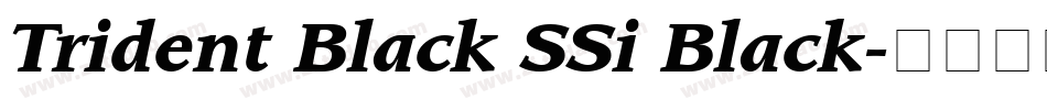 Trident Black SSi Black字体转换